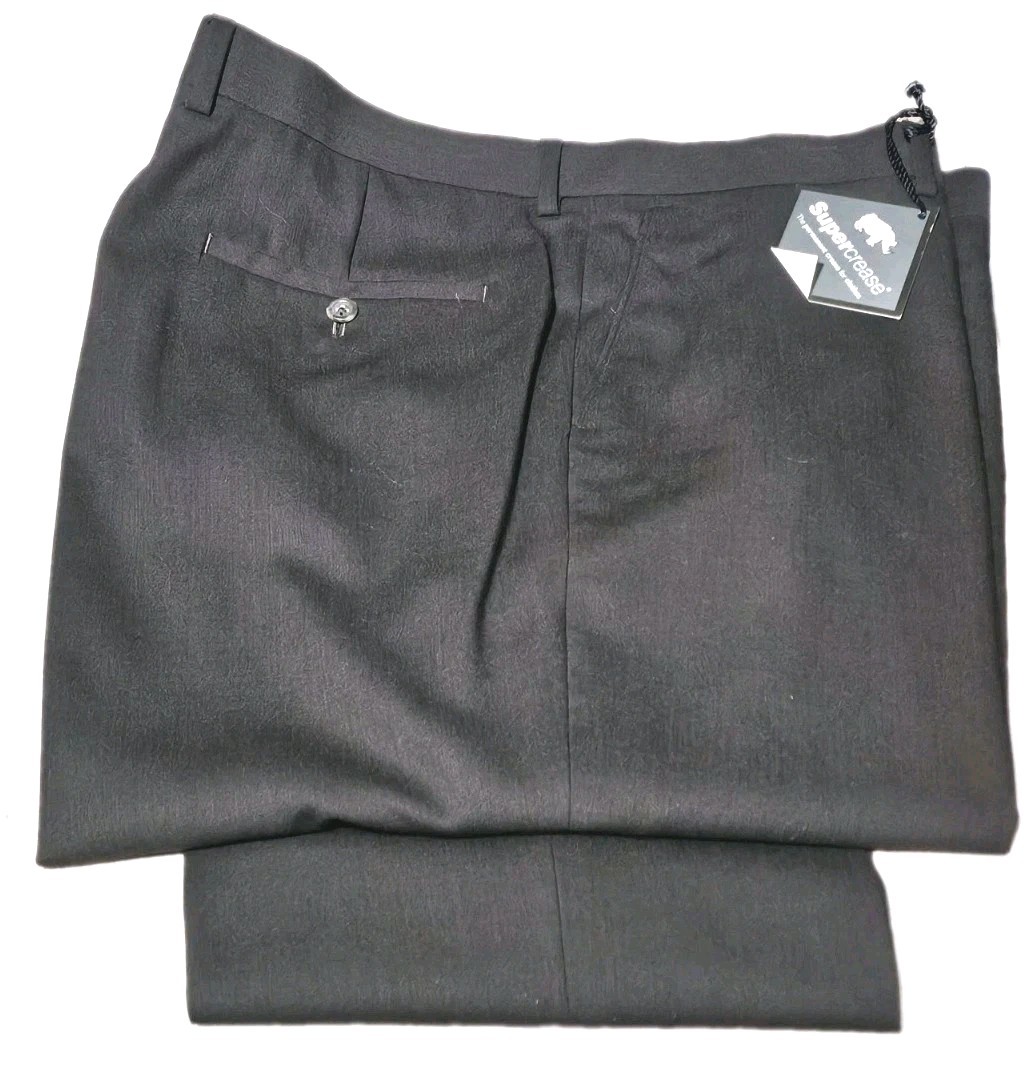 Pronto Uomo Mens Dress Pant Brown Wool Plain Front All Seasons-(40x30) NWT