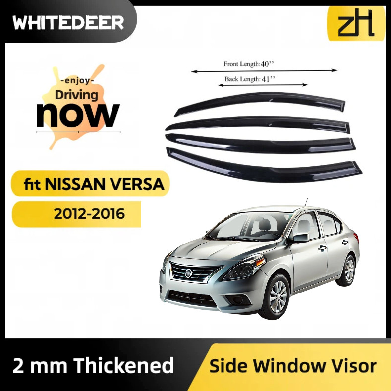 Fits for NISSAN VERSA 12-16 Side Window Visor Sun Rain Deflector Guard Thickened