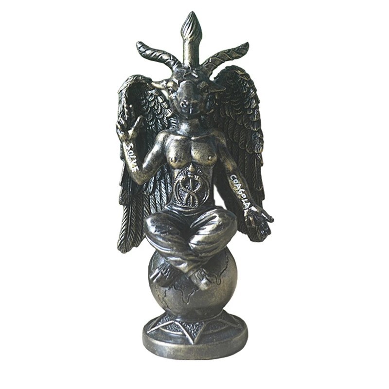 Baphomet Horned God Statue Sabbatic Goat Idol Mendes Satanic Resin Figurine Baphomet Horned God Statue Sabbatic Goat Idol Mendes Satanic Resin Figurine