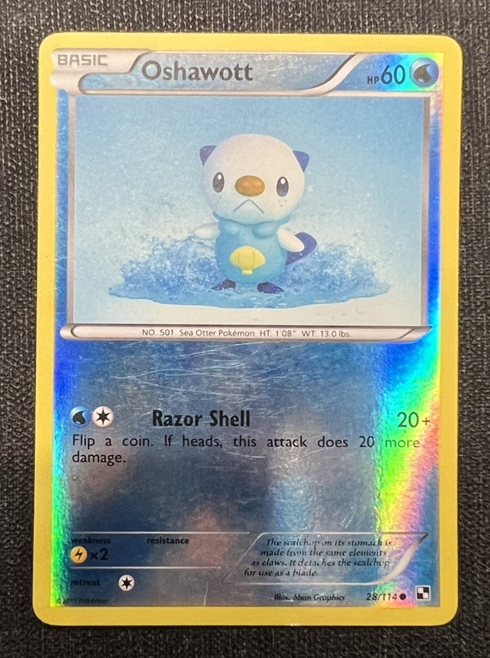 Pokemon TCG Oshawott (28) - Black and White Reverse Holofoil LP Pokemon TCG Oshawott (28) - Black and White Reverse Holofoil LP