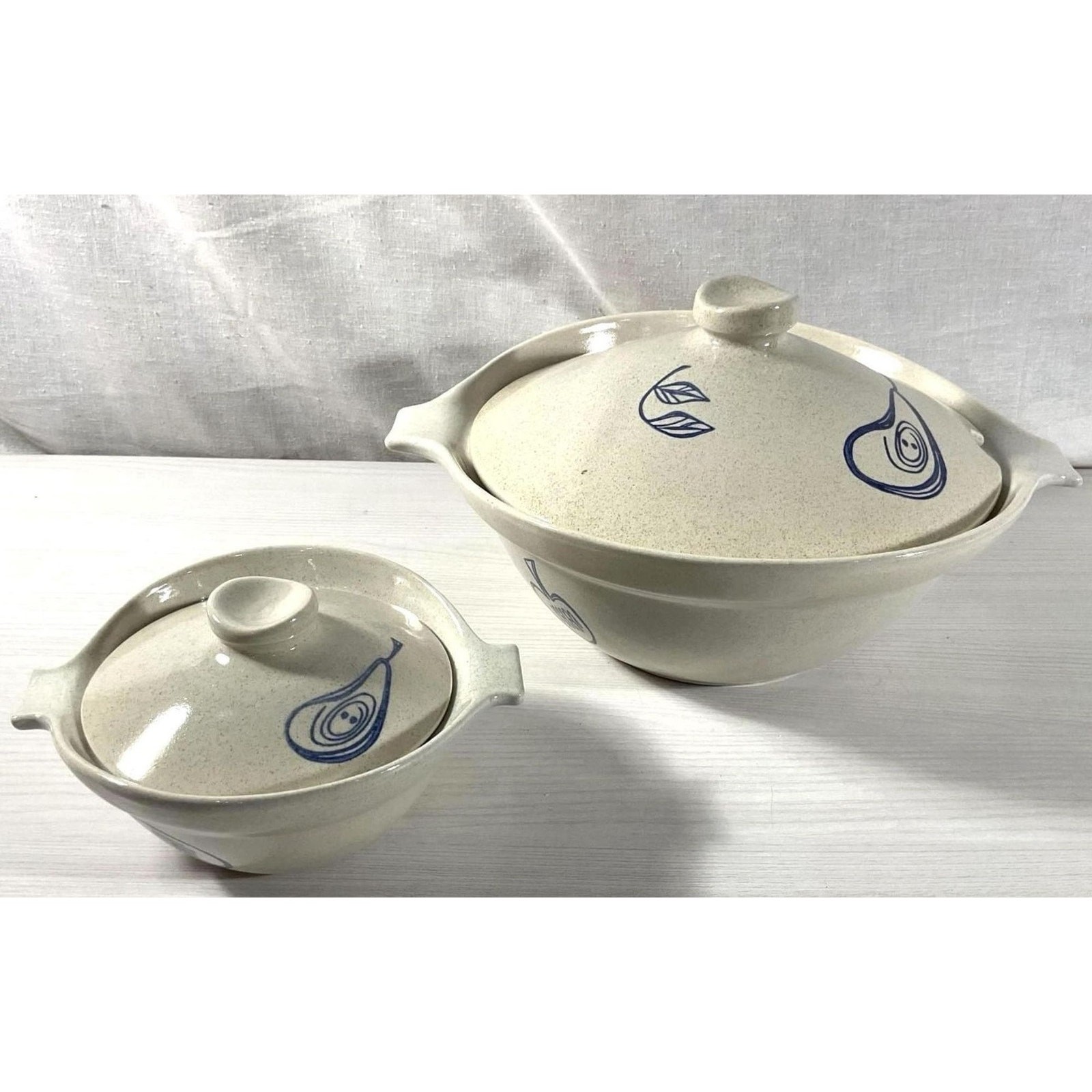 RARE Ben Seibel Pfaltzgraff Country-Time Lidded Casserole Set - A Pair