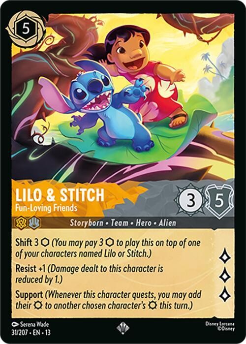 Lilo & Stitch - Fun-Loving Friends Super Rare Attack of the Vine 31/207 NM Lilo & Stitch - Fun-Loving Friends Super Rare Attack of the Vine 31/207 NM