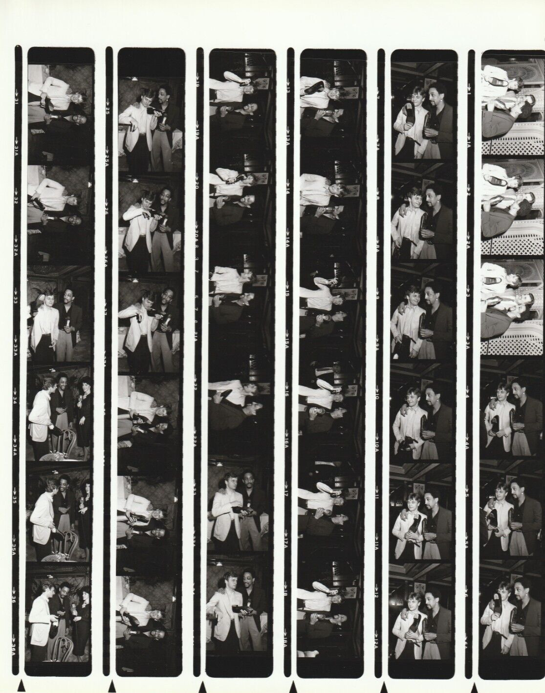 Orig Contact Photo Sheet & Negatives 1984 Gregory Hines Mikhail Baryshnikov # 1 Orig Contact Photo Sheet & Negatives 1984 Gregory Hines Mikhail Baryshnikov # 1