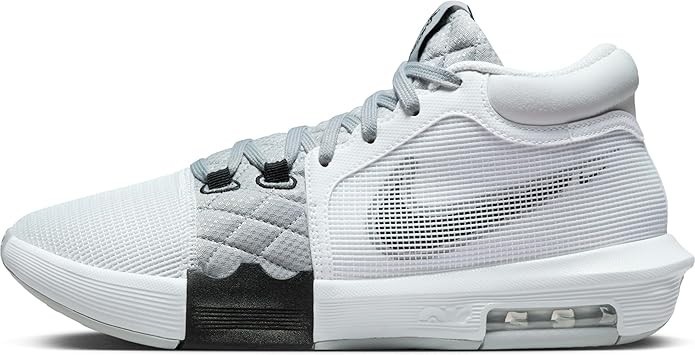 Nike LeBron James Witness VIII White Light Smoke Grey Black FB2239-100 Men's NEW