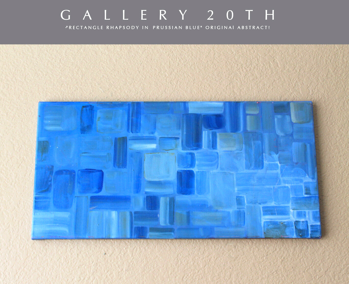 SUPERB ORIG ABSTRACT OIL PAINTING MONDRIAN STYLE ATOMIC MID CENTURY MODERN VTG