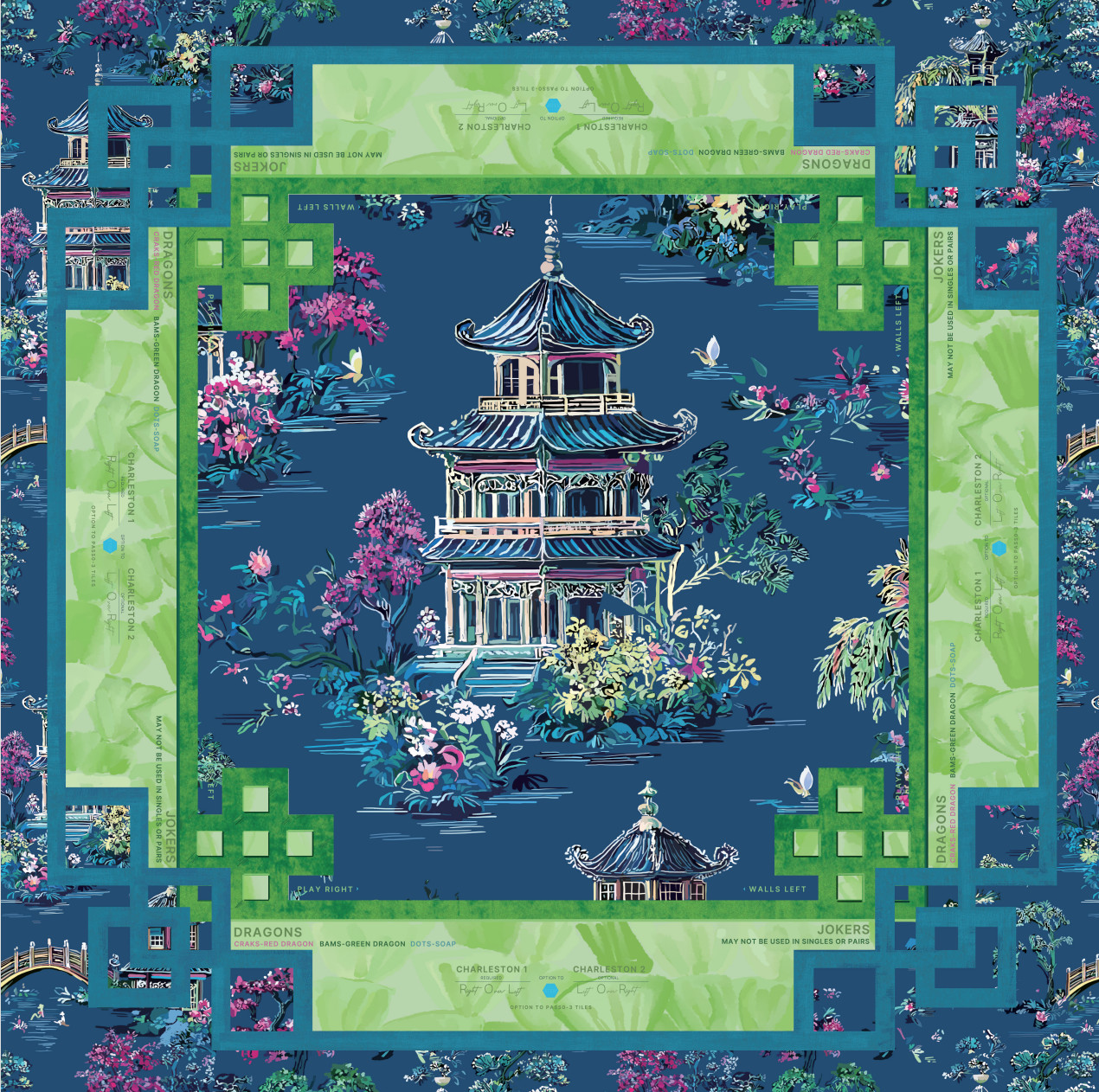 Roll Packaging Luxury Waterproof Mahjong Mat American Style Non-Slip Rubber