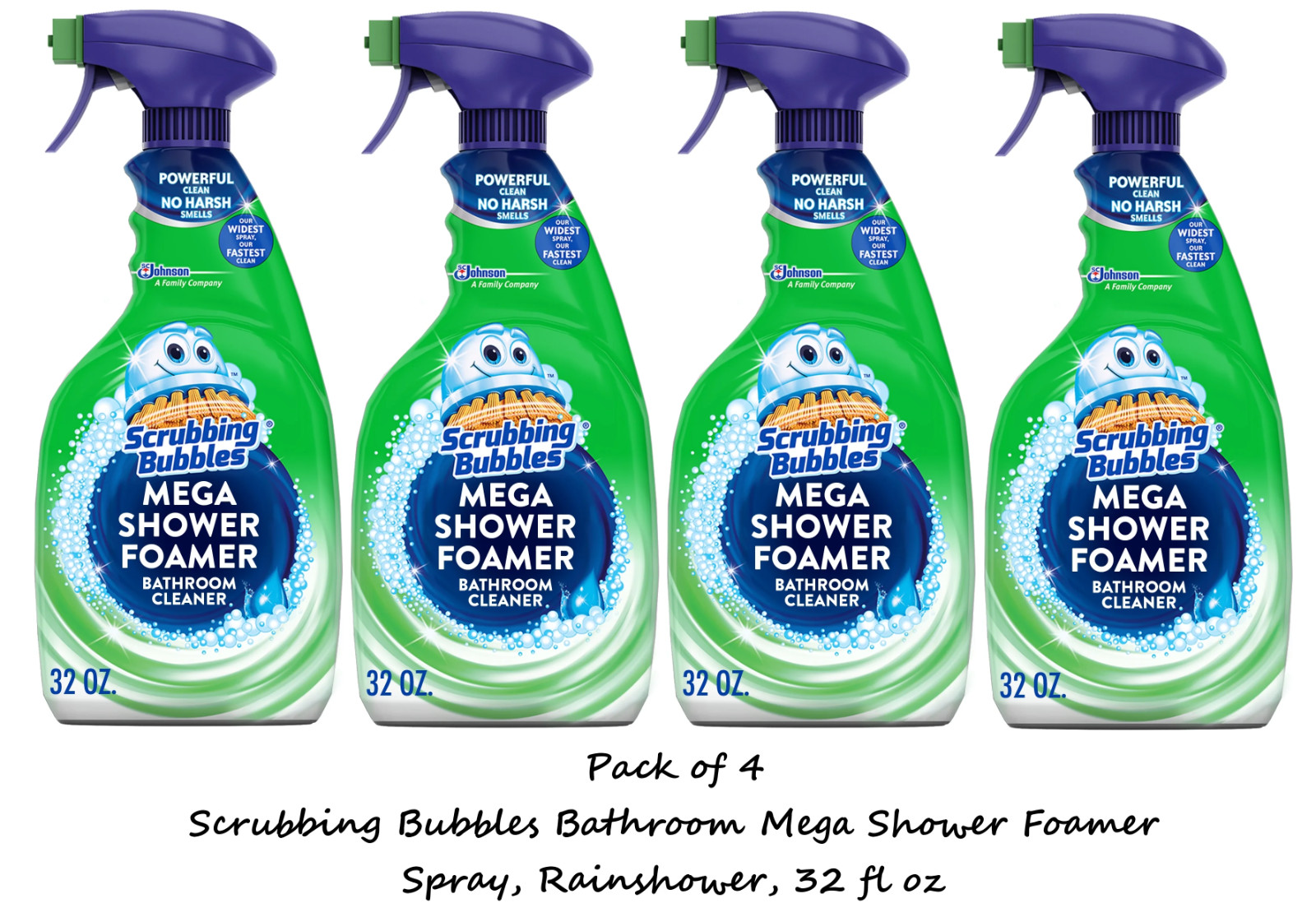 Scrubbing Bubbles Bathroom Mega Shower Foamer Spray, Rainshower, 32 fl oz (4 Pk) Scrubbing Bubbles Bathroom Mega Shower Foamer Spray, Rainshower, 32 fl oz (4 Pk)