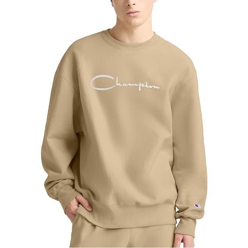 Champion Men\'s Reverse Weave Stadium Crewneck, Embroidered Logo XL