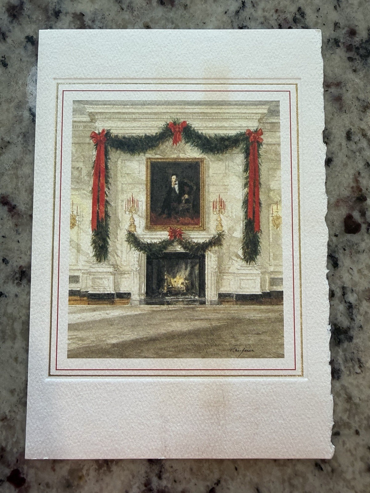 RARE 1987 White House Reagan Official Hallmark Presidential Christmas Card