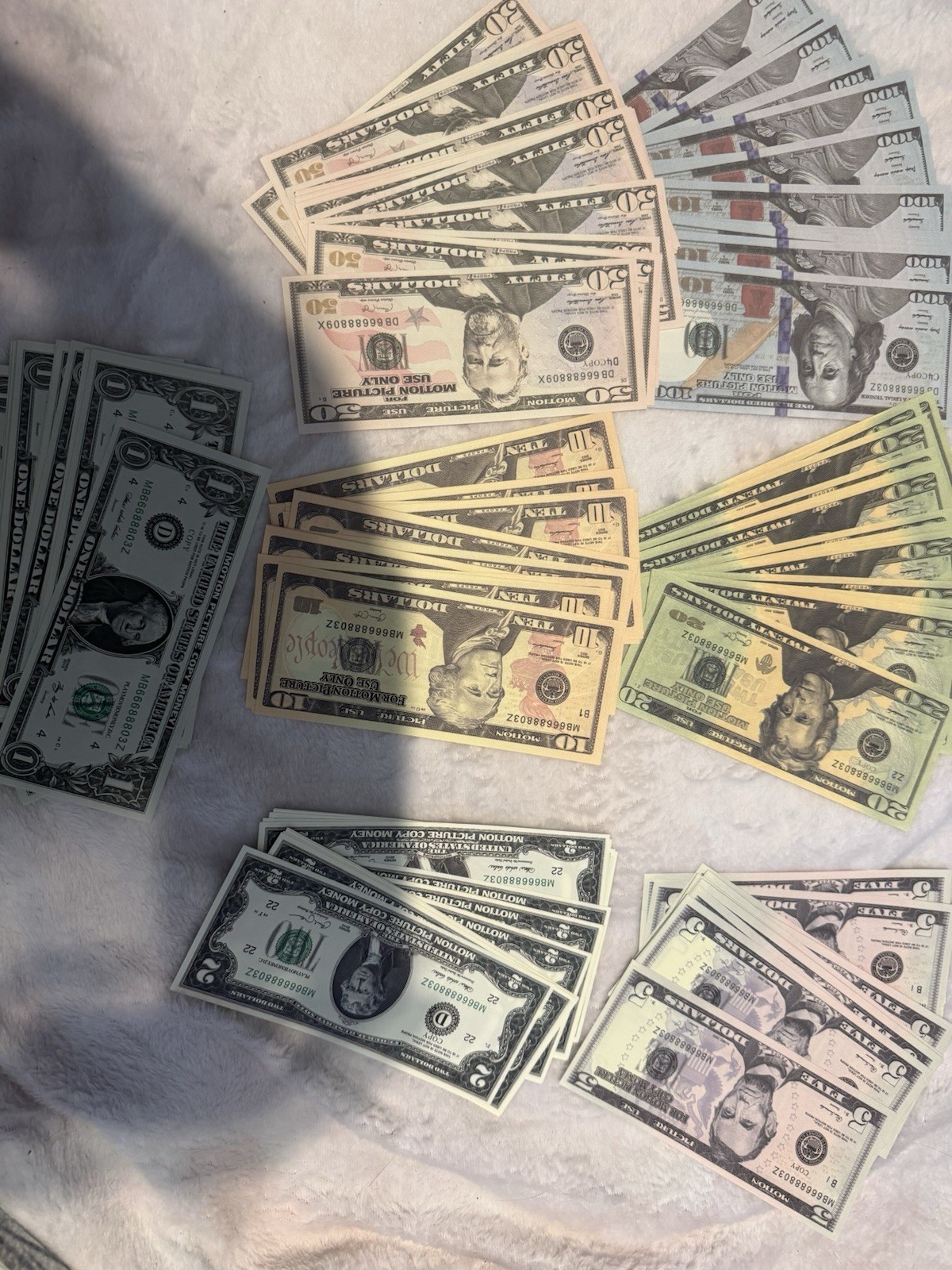 135 REALISTIC 100, 50, 20, 10, 5, 2, 1 Dollar Bills REPLICA  Prank Money ON SALE