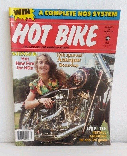 Hot Bike Magazine   January 1988  1970 XLCH Gary Wagner Playa DelRay California