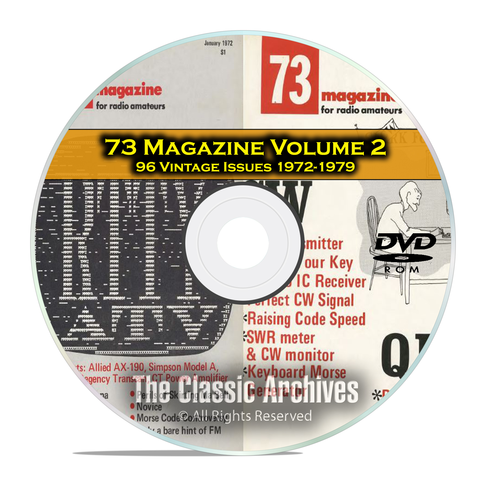 73 Magazine Volume 2, 1972-1979, 96 Vintage Ham Amateur Radio Magazine DVD B97