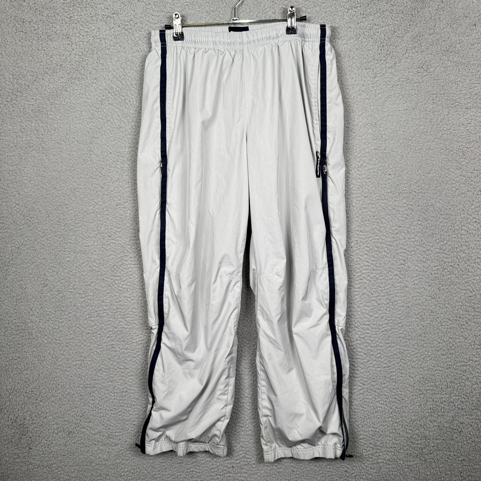 VTG Abercrombie Pants Mens S Gray Gym Issue Wide Baggy Skater Grunge Y2K