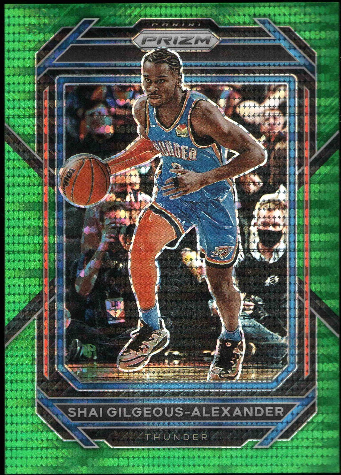 2022 Panini Prizm SHAI GILGEOUS-ALEXANDER #64 SGA OKC Thunder GREEN PULSAR 24/25