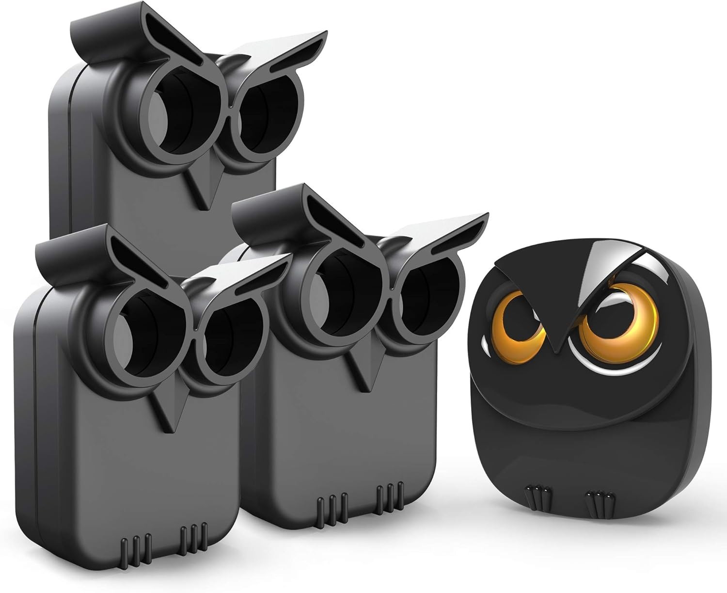 HTZSAFE Owl Home Security Wireless Driveway Alarm 1 Receiver + 3 Sensors