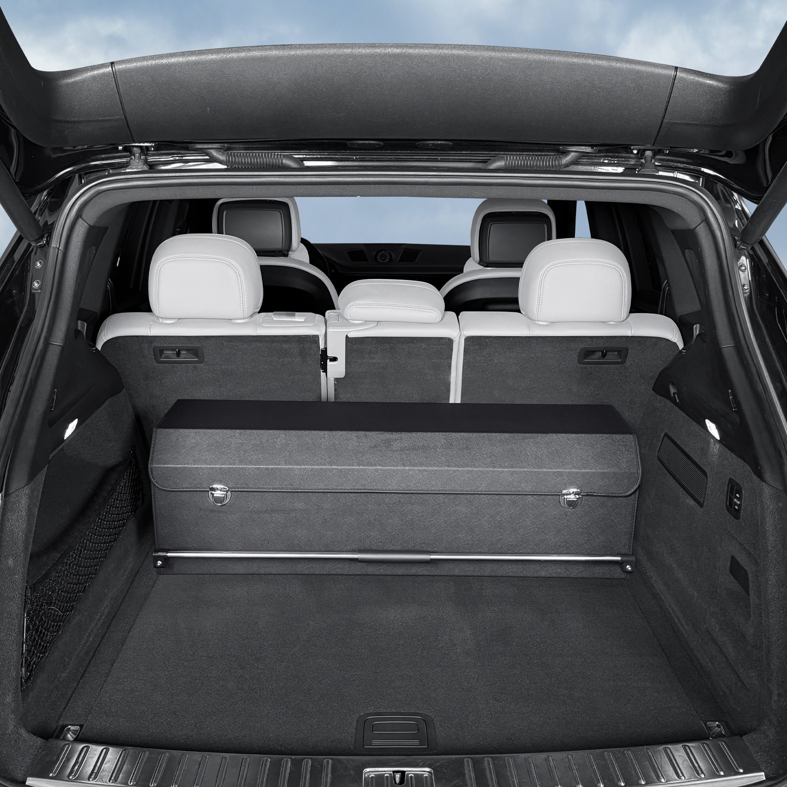 XCF Car Trunk Organizer, Sturdy Trunk Storage Container with Lid and Handle