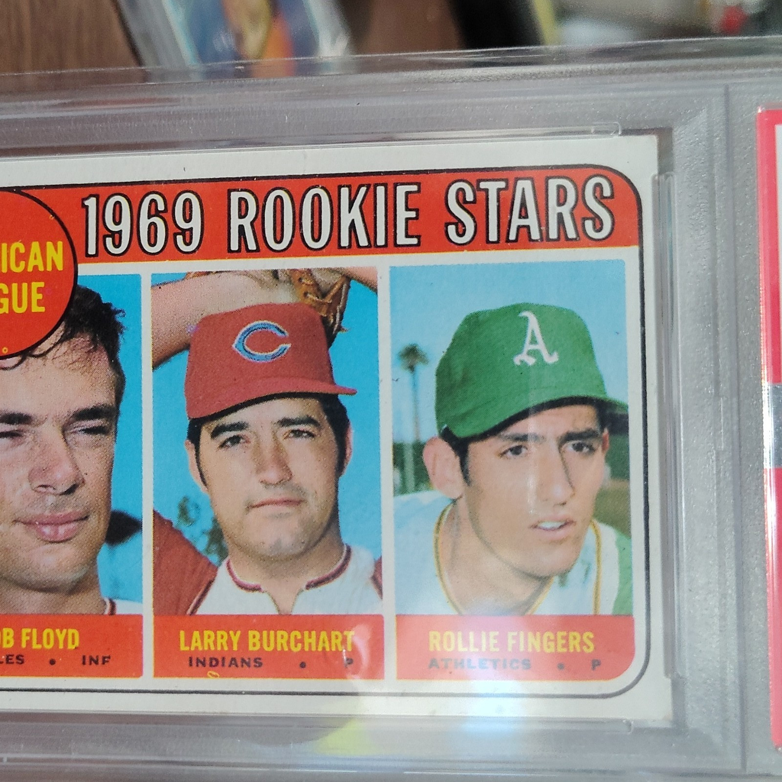 Topps 1969 Topps High # A.L. Rookie Stars RC #597 Floyd Burchart Fingers PSA 6