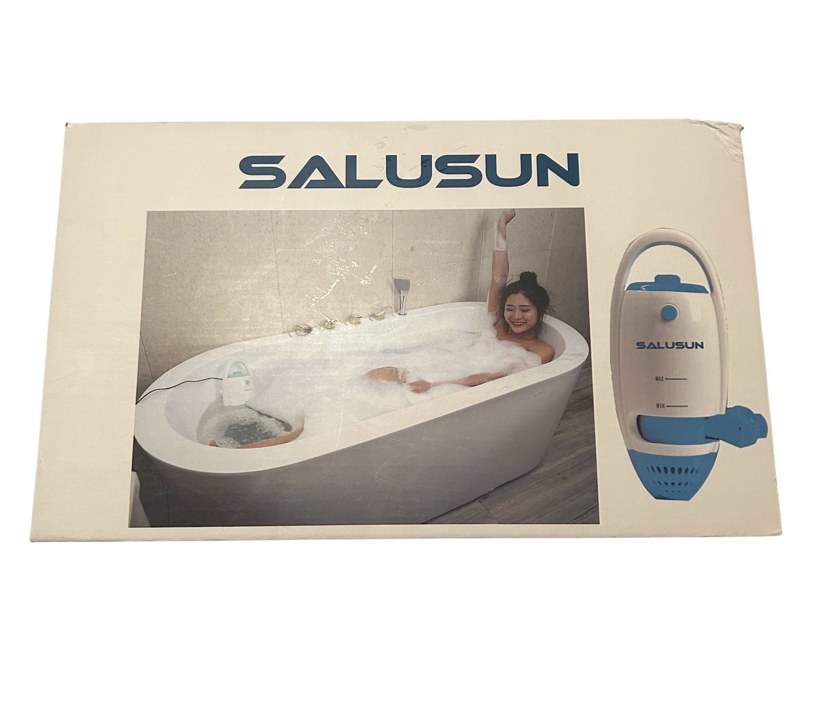 SALUSUN Portable Jet Spa Bath Massager - Waterproof Whirlpool Tub Attachment