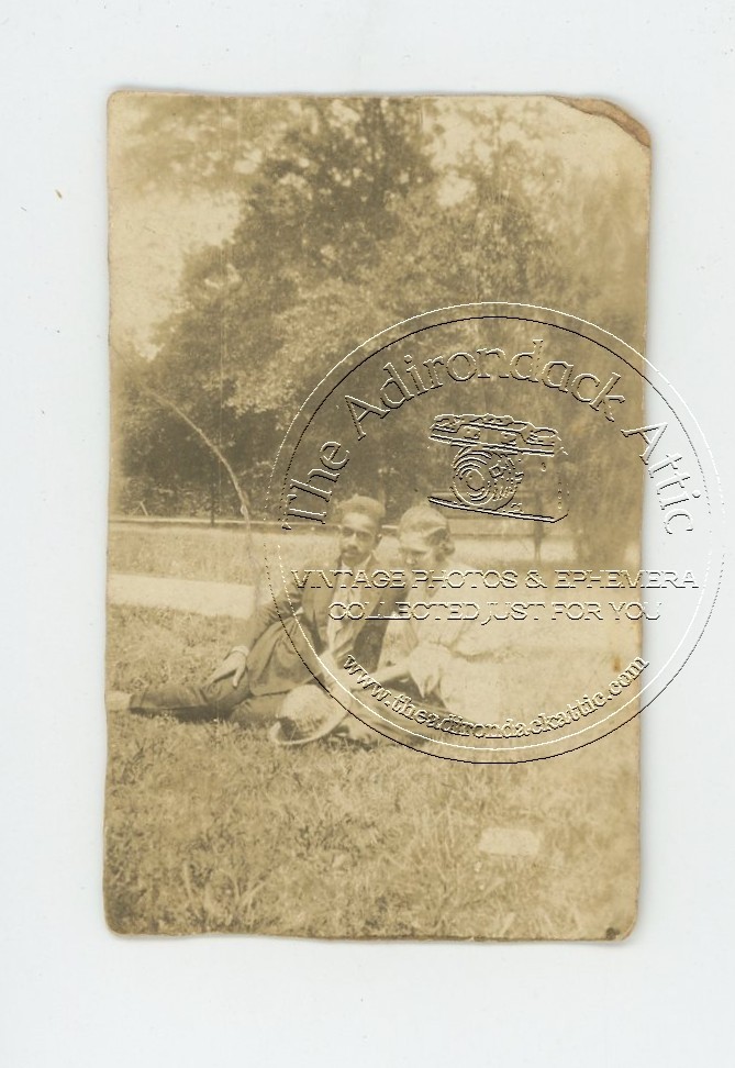 Vintage Photo Stolen Moment African American Man White Lady Lover Romance 1920s