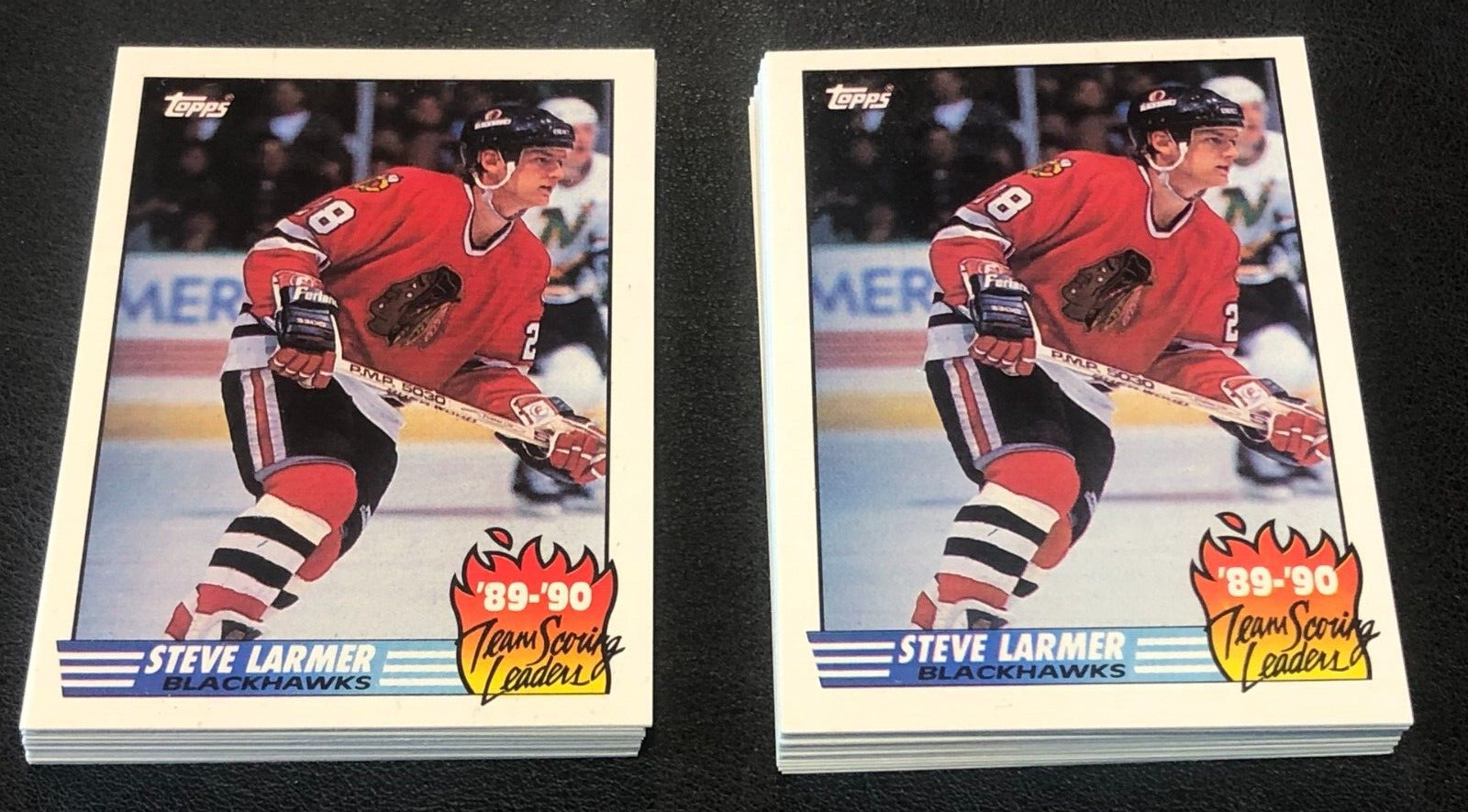 (2)x 1989-90 Topps Team Scoring Leaders Hockey Insert Trading Card Sets #1-21