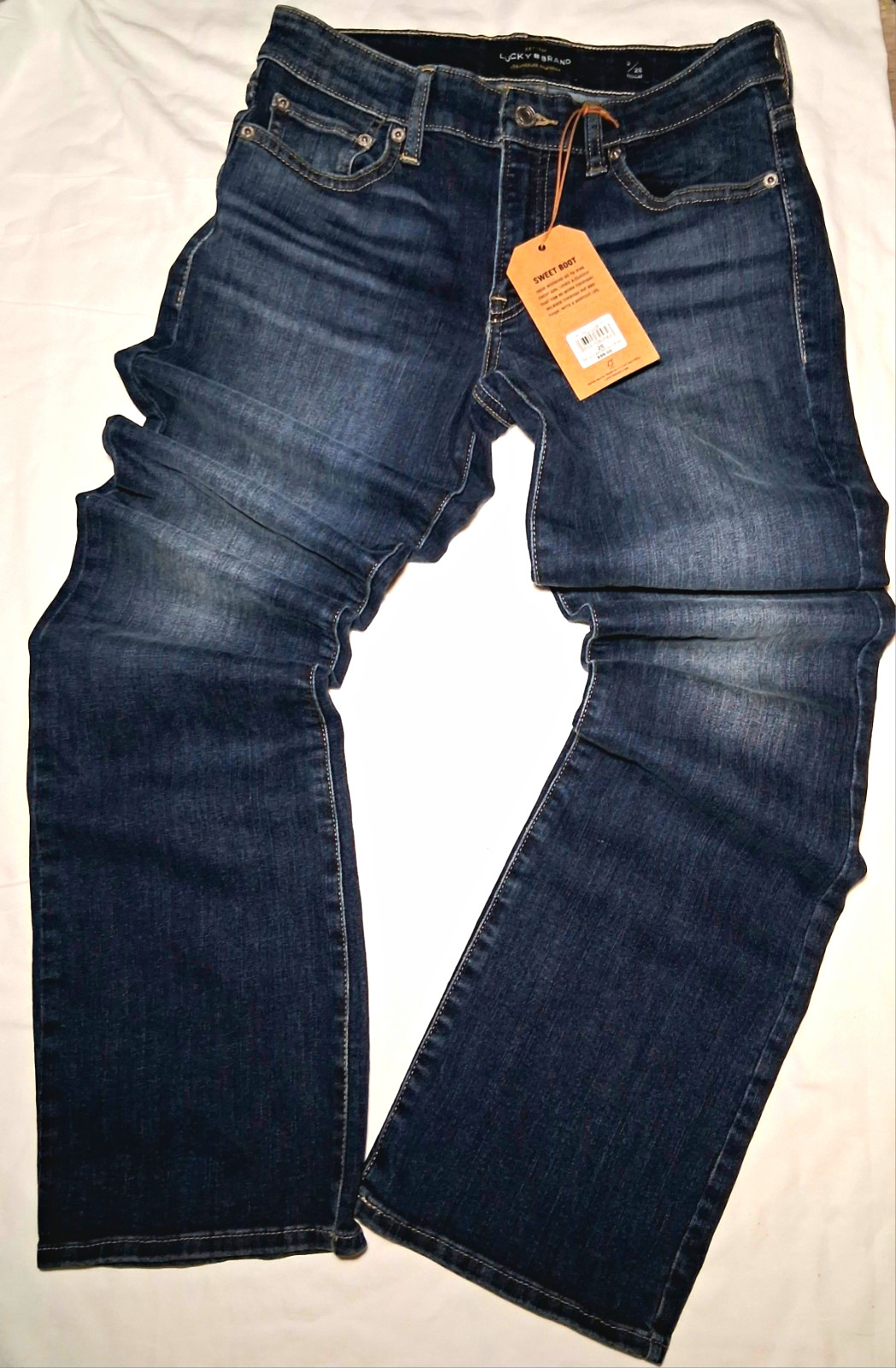 Lucky Brand Women\'s Bootcut Jeans Size 2 Regular Dark Wash Blue Denim 5-Pocket