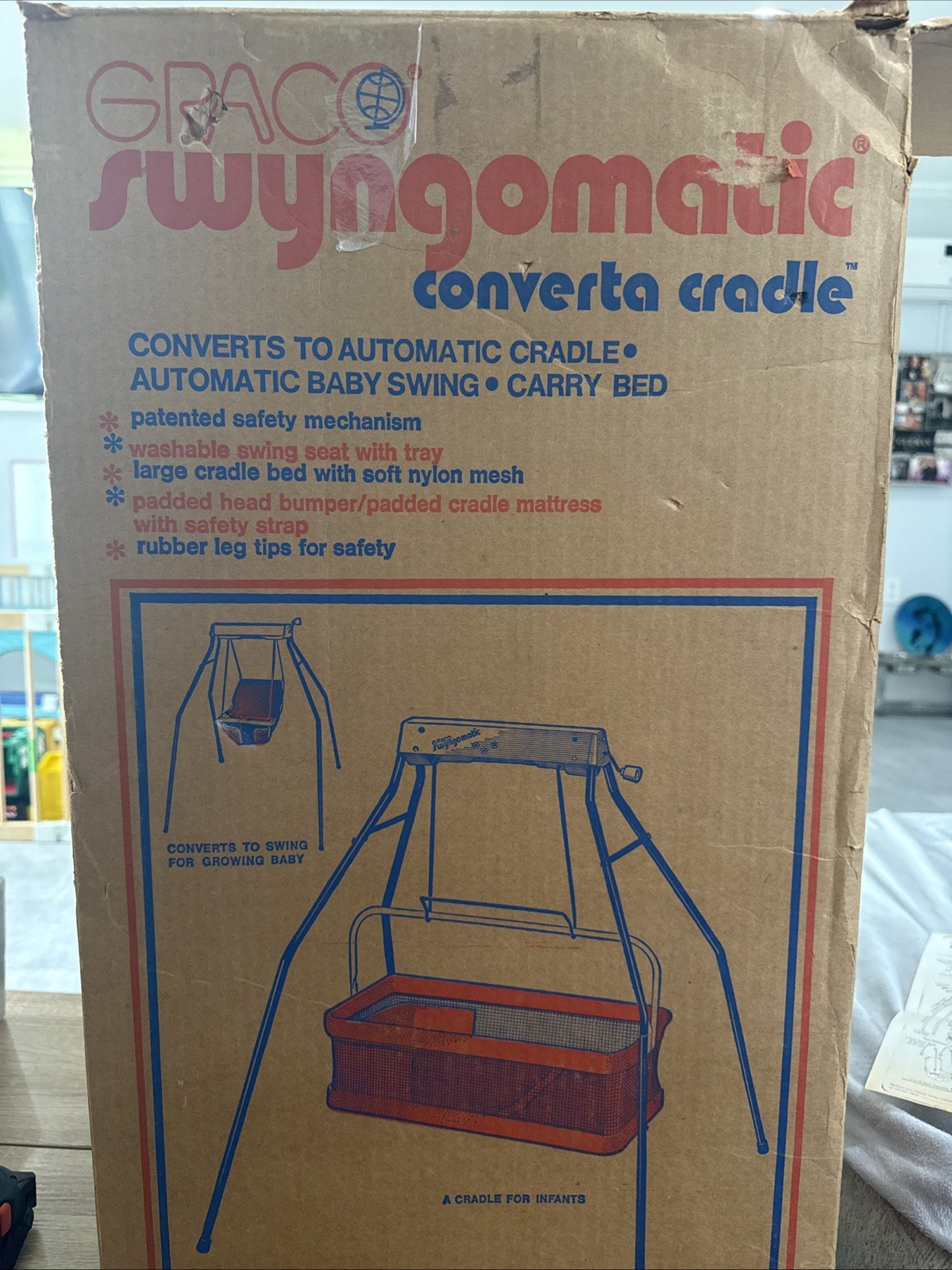 Vintage Rare 1979-1981 Graco Swyngomatic Baby Swing Vinyl Cushion FPNW