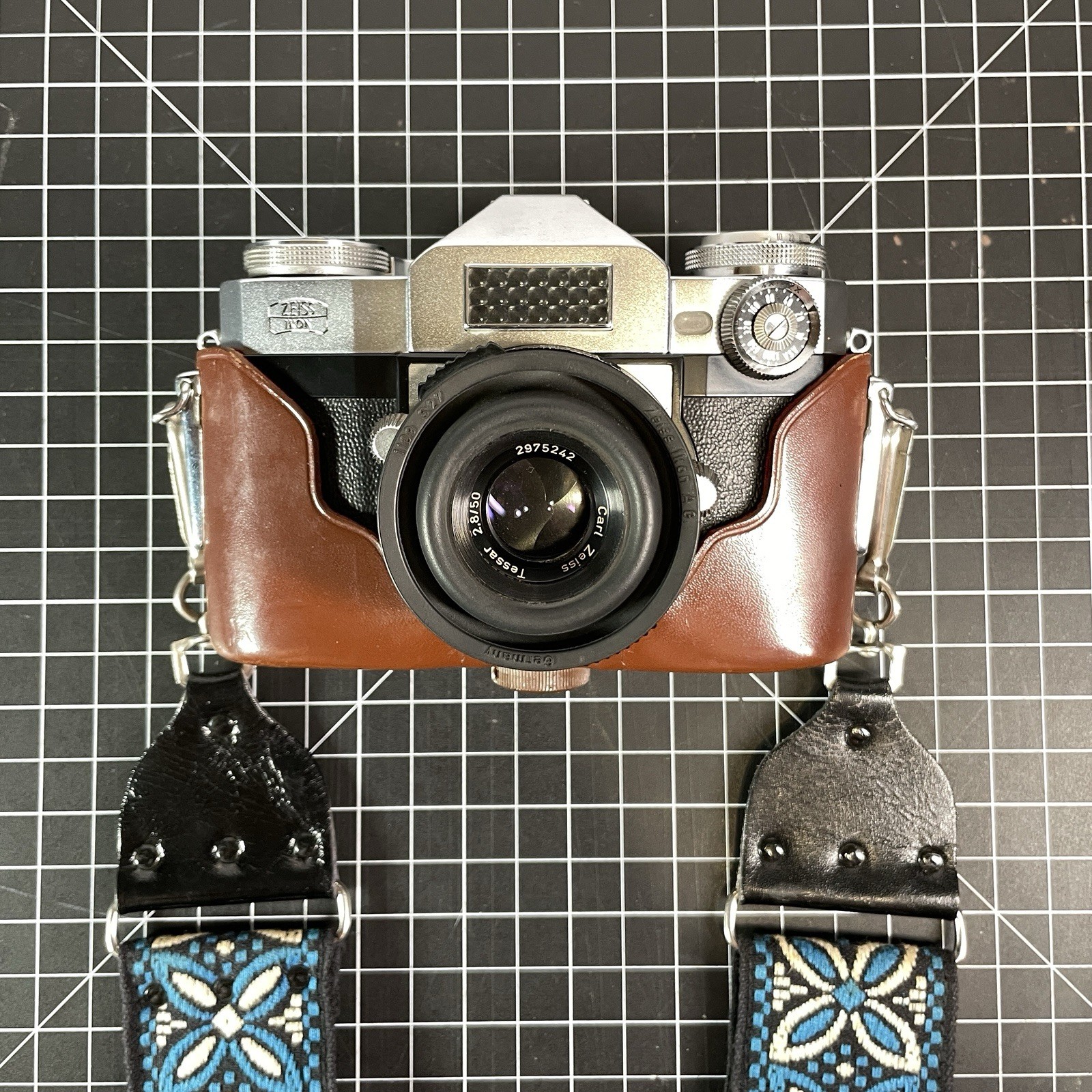 Zeiss Ikon Contaflex Super 35mm SLR Camera Tessar 50mm f/2.8 Tested Working