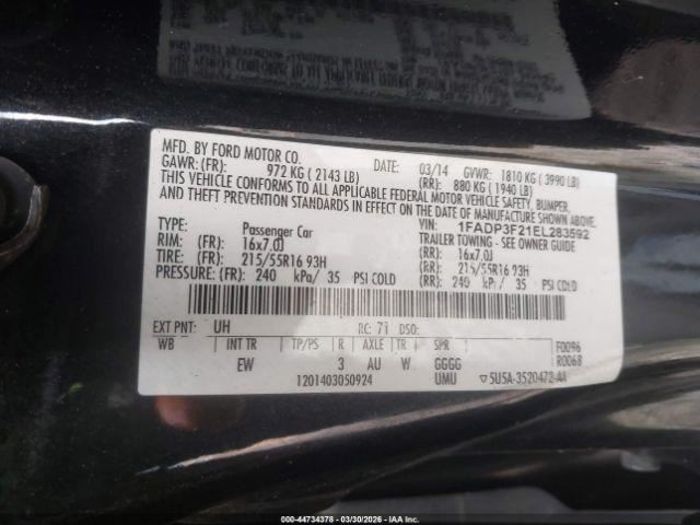 Driver Left Air Bag Driver Knee Thru 01/27/16 Fits 13-16 FOCUS 5067944