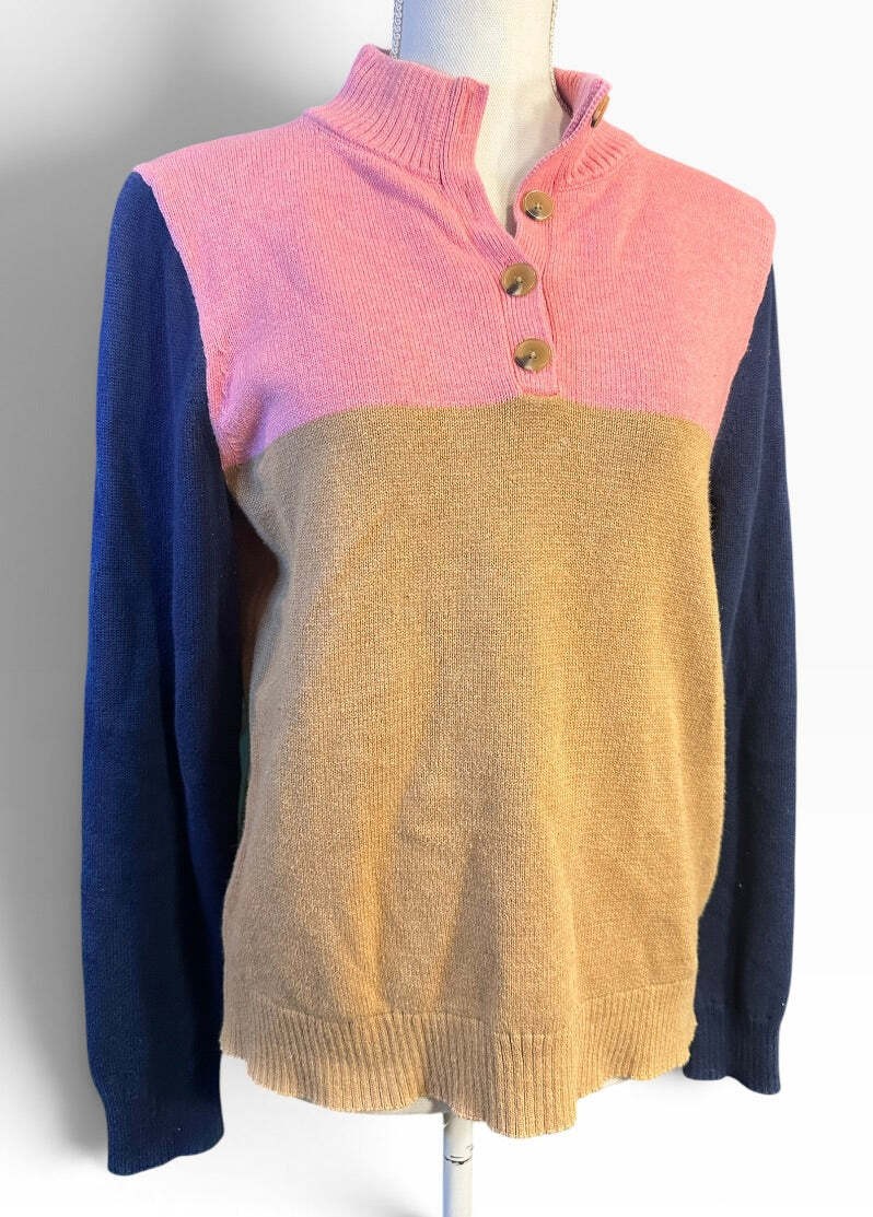 J. Crew Color Block Sweater - Size Medium