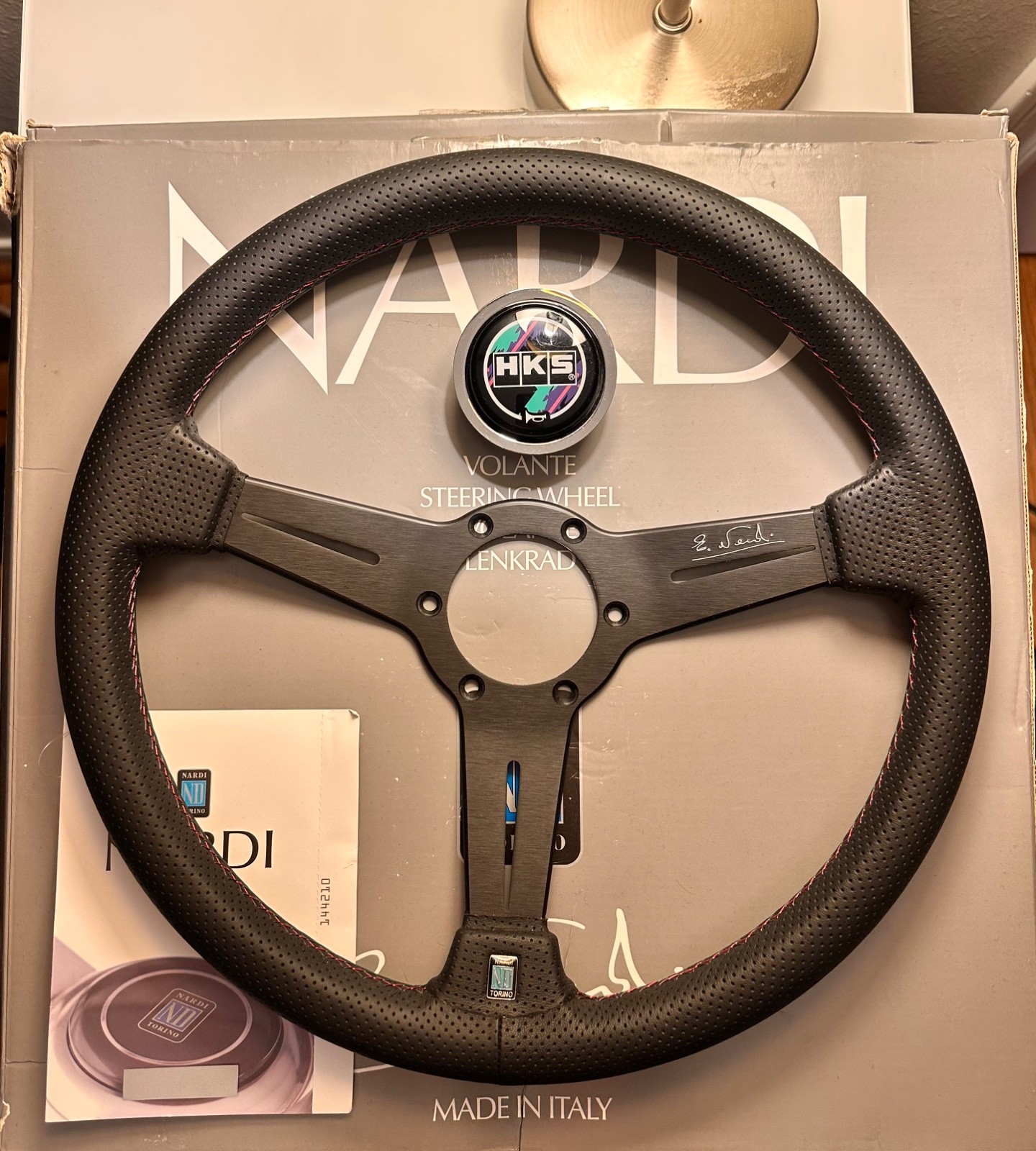 HKS nardi steering wheel 340mm non deep corn rare discontinued