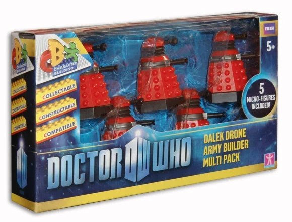 Doctor Who Dalek Drone Army Builder Multi Pack Character 5 Red Dalek Figures NEW