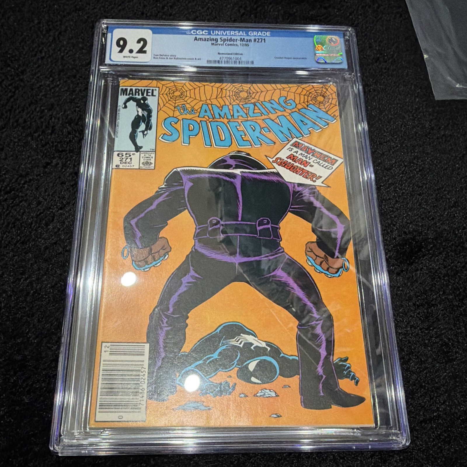 The Amazing Spider-Man #271 CGC 9.2 (1986) Marvel Newsstand Variant Very Hot