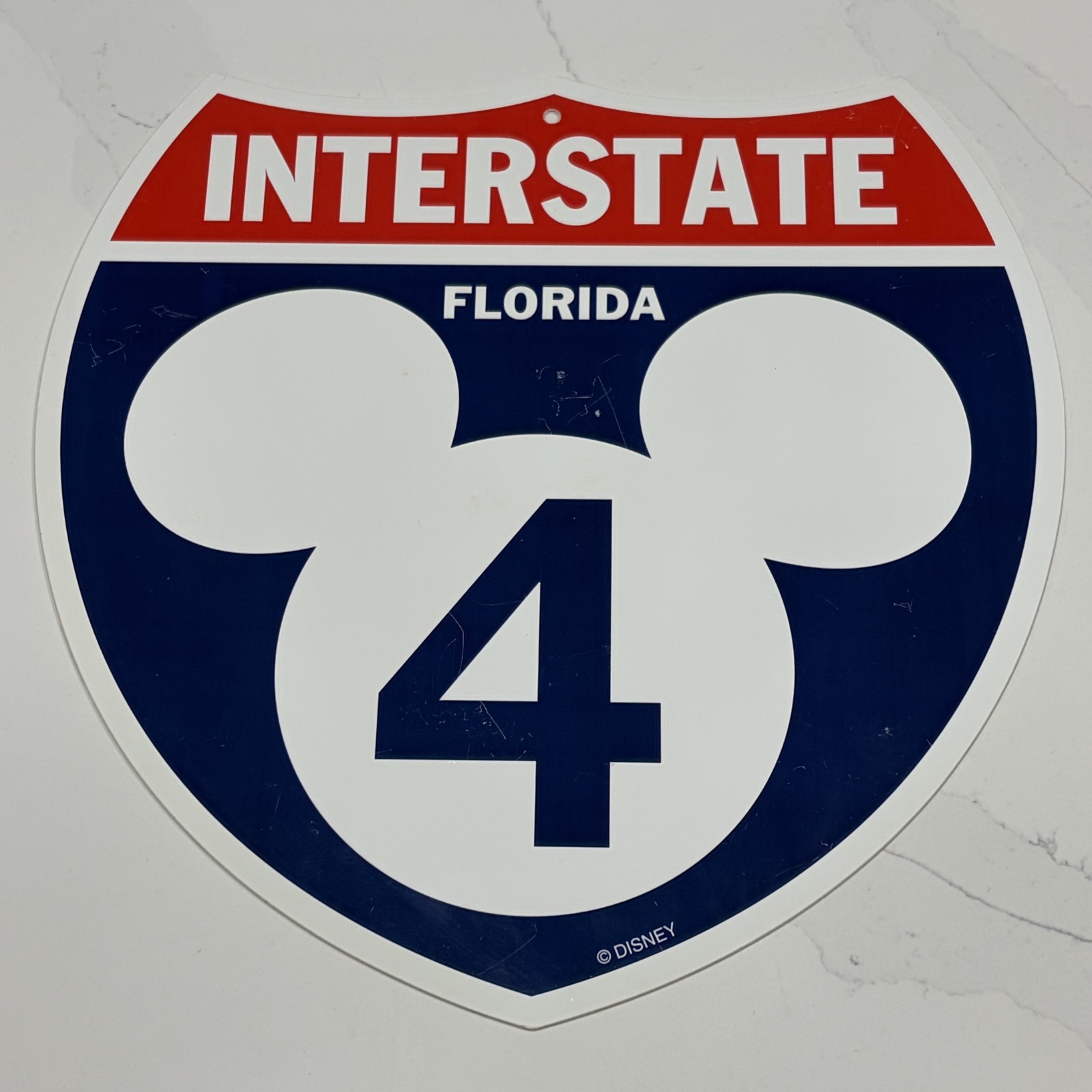 Disney Interstate Sign Florida I-4 Souvenir Mickey Mouse Logo Vintage Highway