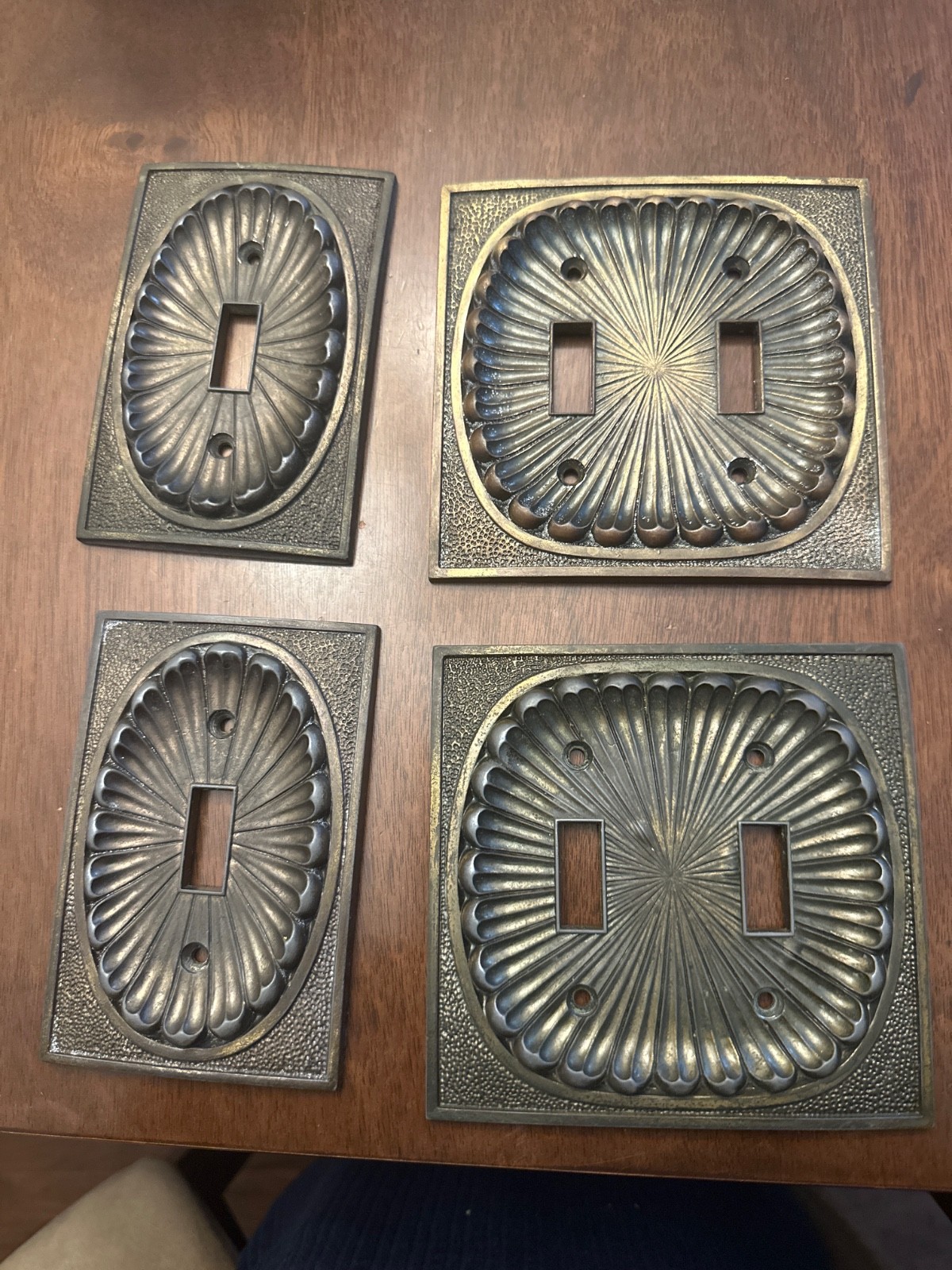 brass outlet switch plate covers lot vintage
