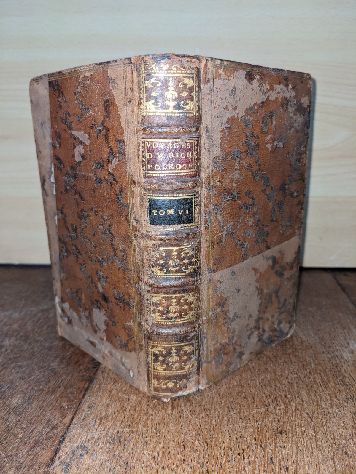 antique book-Voyages by Richard Pockocke T6 - 1772 - E.O.
