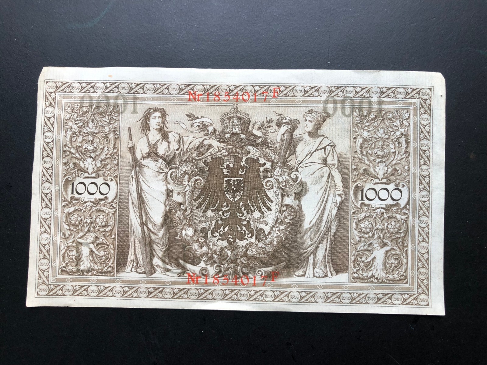 Antique  April 21,1910 Berlin Germany 1000 Mark Reichsbanknote