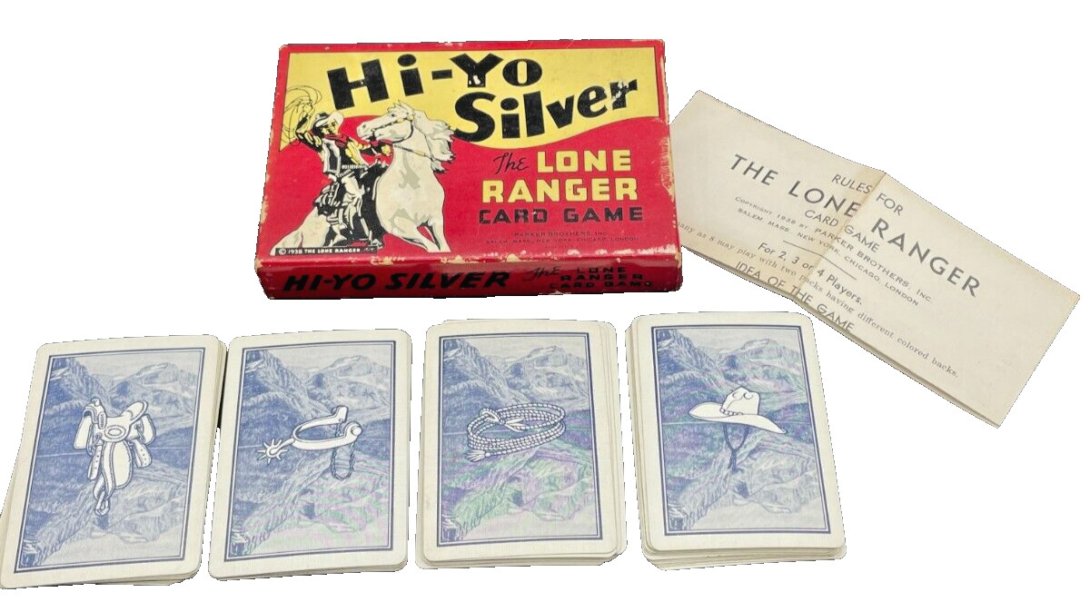 RARE 1938 HI-YO SILVER/THE LONE RANGER CARD GAME BY PARKER BROS Complete RARE 1938 HI-YO SILVER/THE LONE RANGER CARD GAME BY PARKER BROS Complete