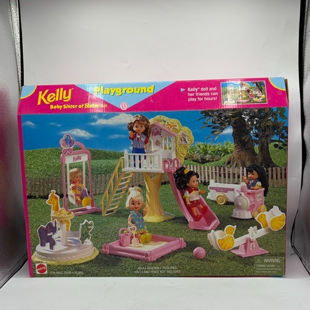 New Mattel Barbie Doll 1998 Kelly Baby Sister of Barbie Playground Set Playset New Mattel Barbie Doll 1998 Kelly Baby Sister of Barbie Playground Set Playset