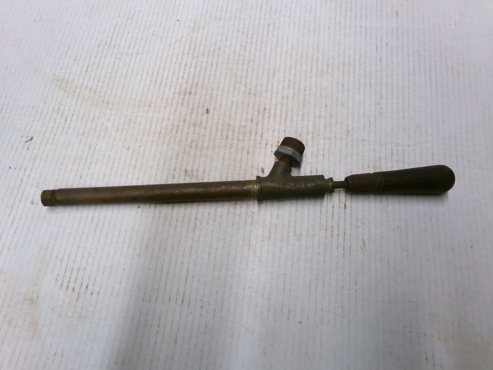 Antique Hand Gun Sprayer Or Hand Operated Well Pump Copper Brass Wooden Handle Antique Hand Gun Sprayer Or Hand Operated Well Pump Copper Brass Wooden Handle