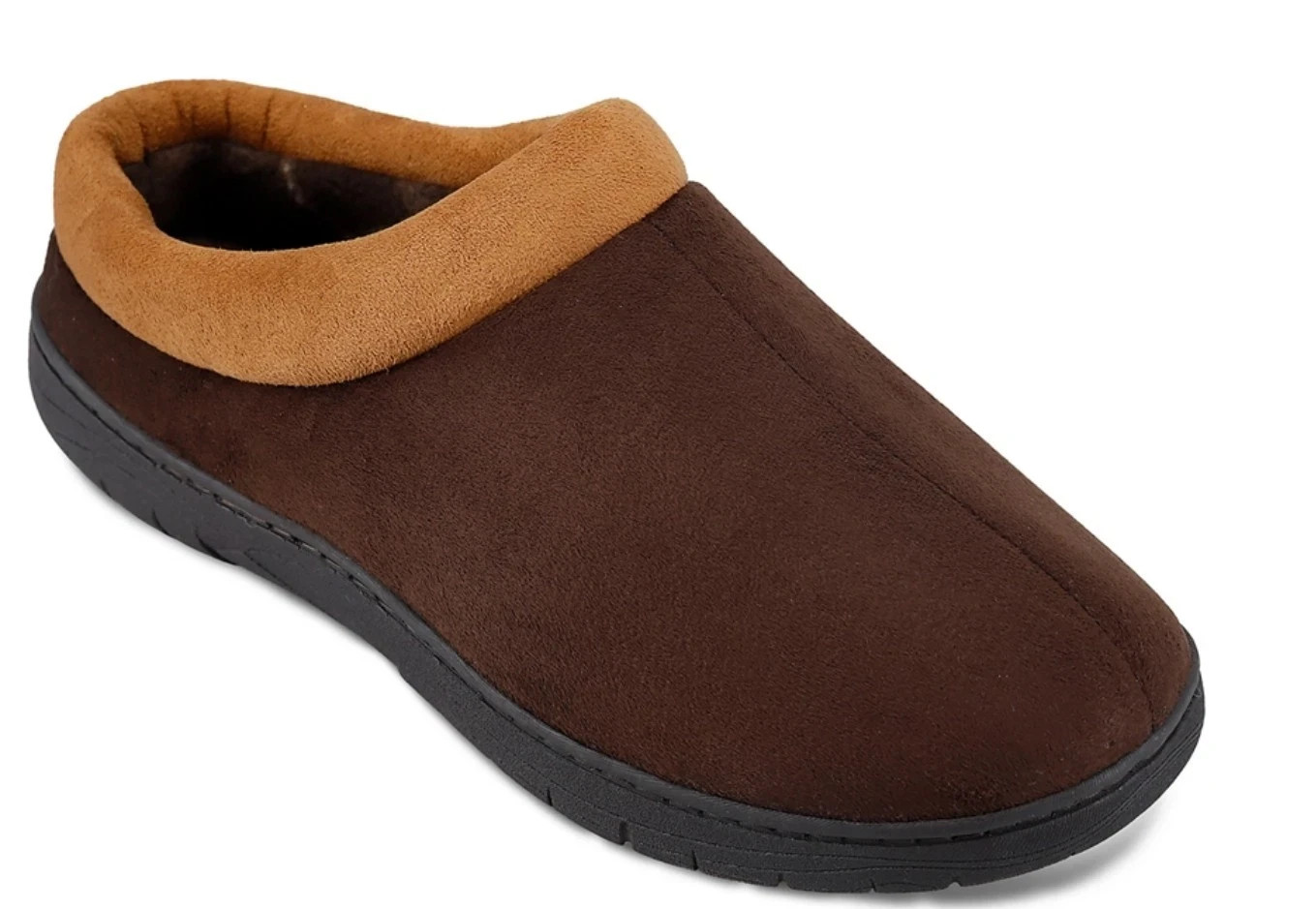 New Mens Haggar Memory Foam Microsuede Brown Clogs Slippers New Mens Haggar Memory Foam Microsuede Brown Clogs Slippers