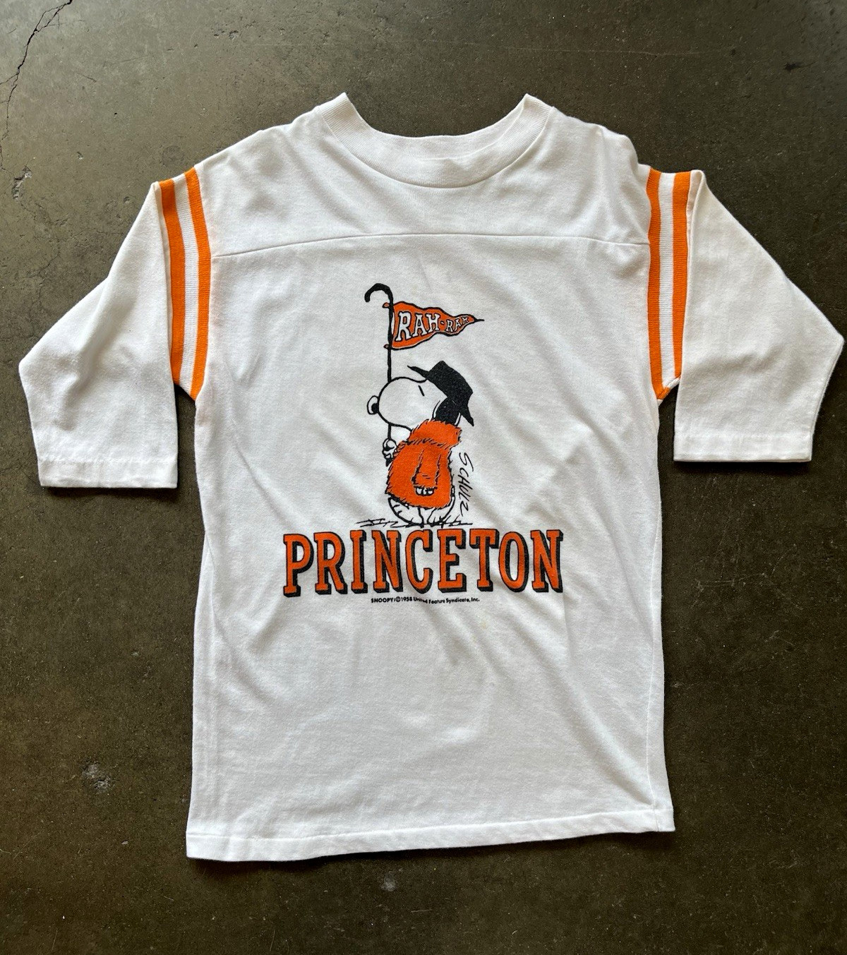 VINTAGE 70s Artex Snoopy Princeton Jersey Sz M