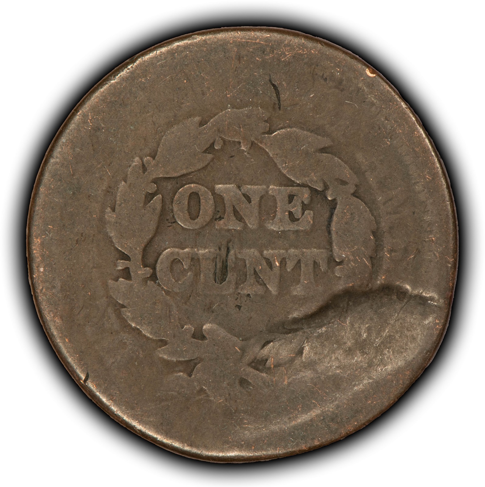 1852 1c Braided Hair Large Cent - Brothel Token - SKU-Z6908