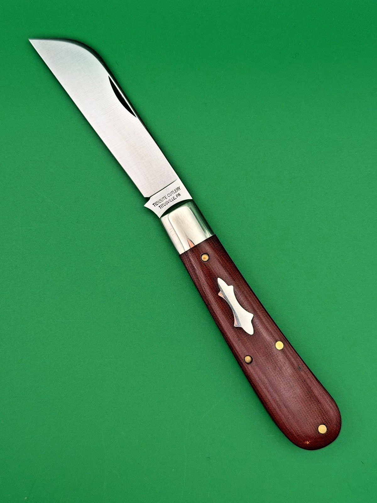 GEC Great Eastern Cutlery #93 Tidioute Ramfoot 933124 Natural Linen Micarta