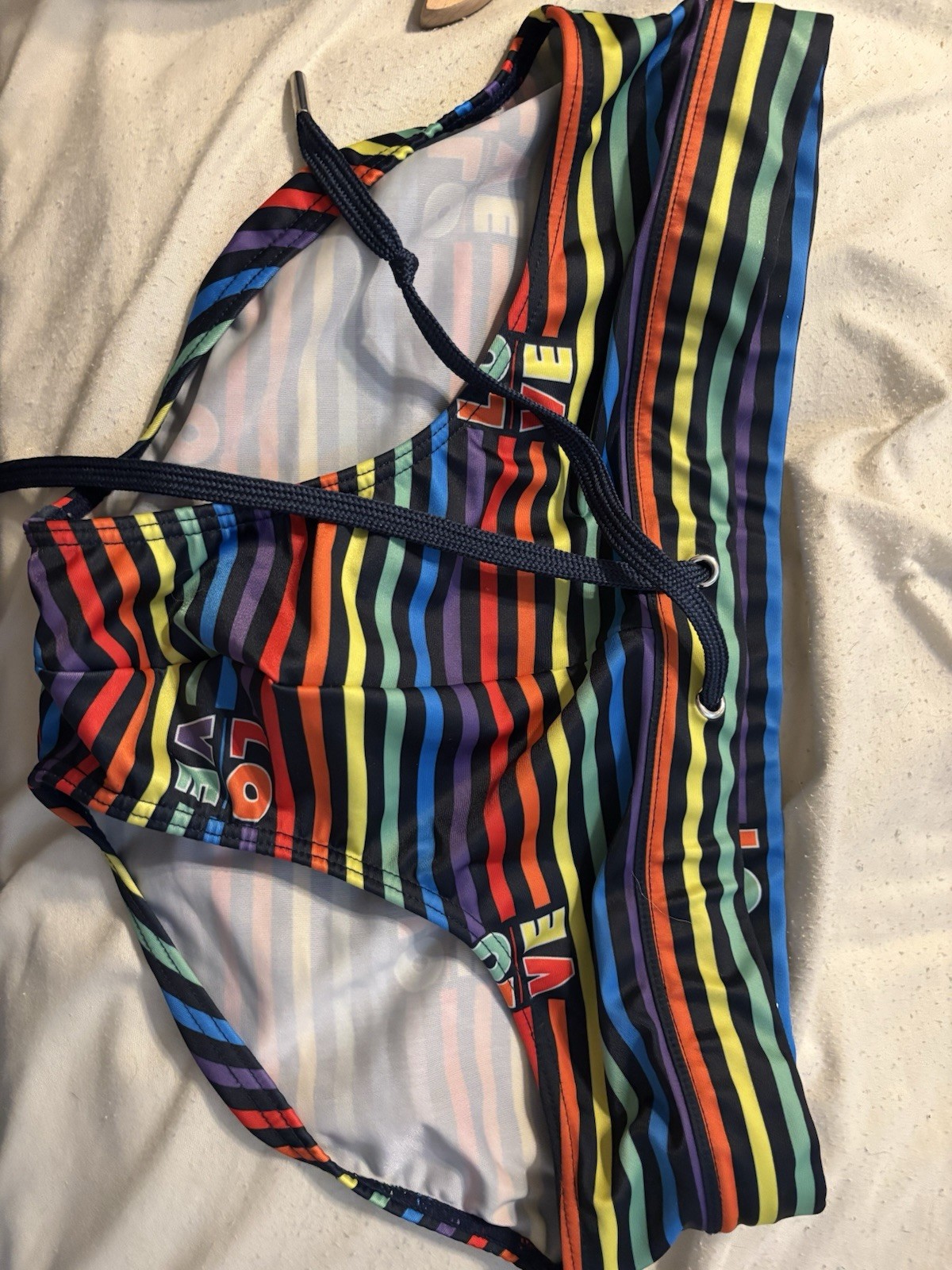 Large Men’s 2xist Pride Swim Brief Rainbow Colors Large Men’s 2xist Pride Swim Brief Rainbow Colors