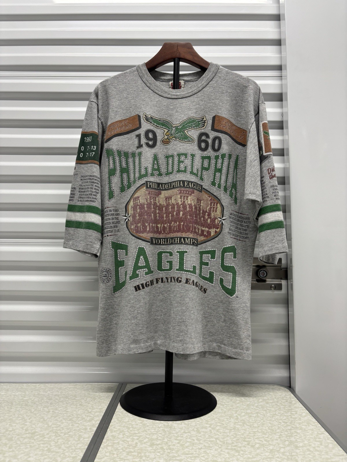 Wow Rare Vintage 90’s Philadelphia Eagles Long Gone All Over Print Shirt