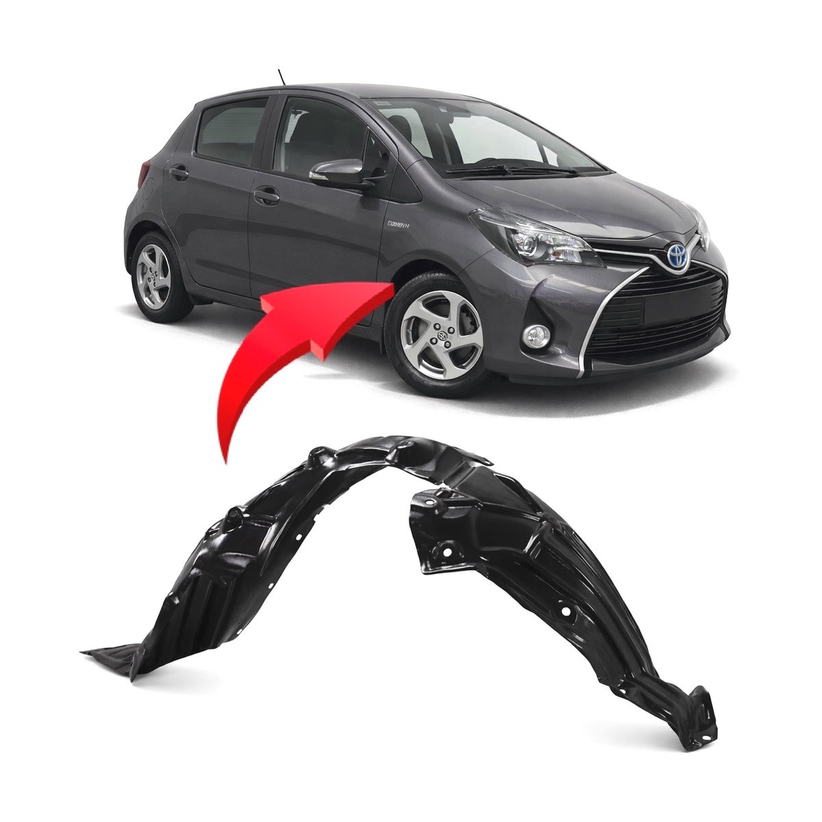 Fender Liner Front Passenger Side for Toyota Yaris 2016-2020 TO1249226