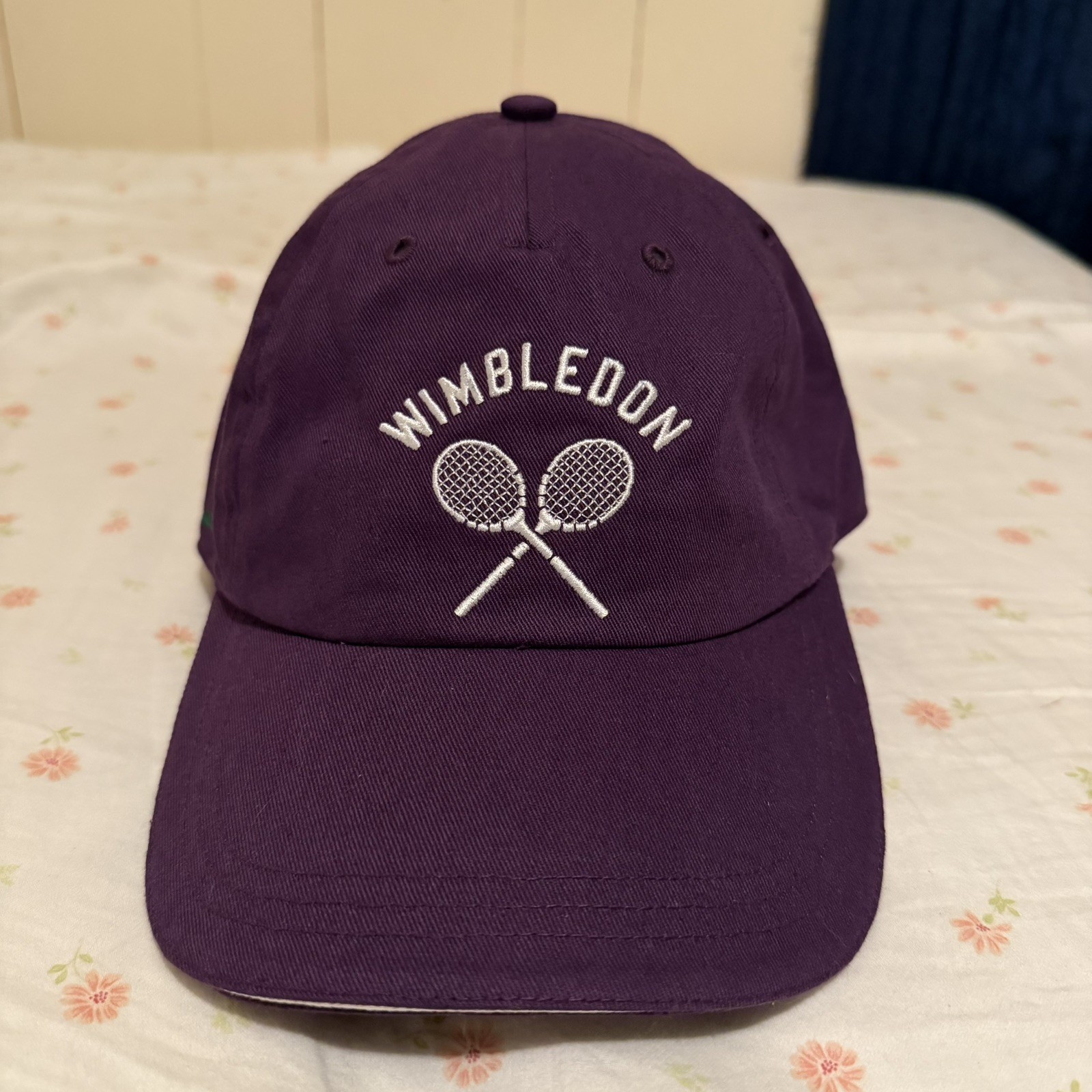 Wimbledon The Championships Hat Adult Strap Back Adjustable Tennis Purple Cap