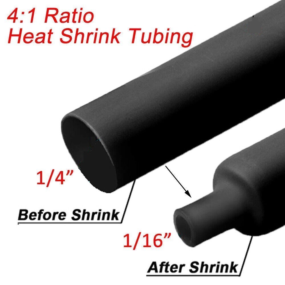 12Feet Marine Grade Heat Shrink Tubing 4:1 Ratio Wires Dual Wall Adhesive Kit US