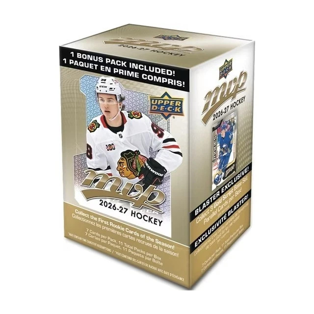 2026/27 Upper Deck MVP Hockey - With GOLD PACK - Sealed Blaster Box-(77) Cards