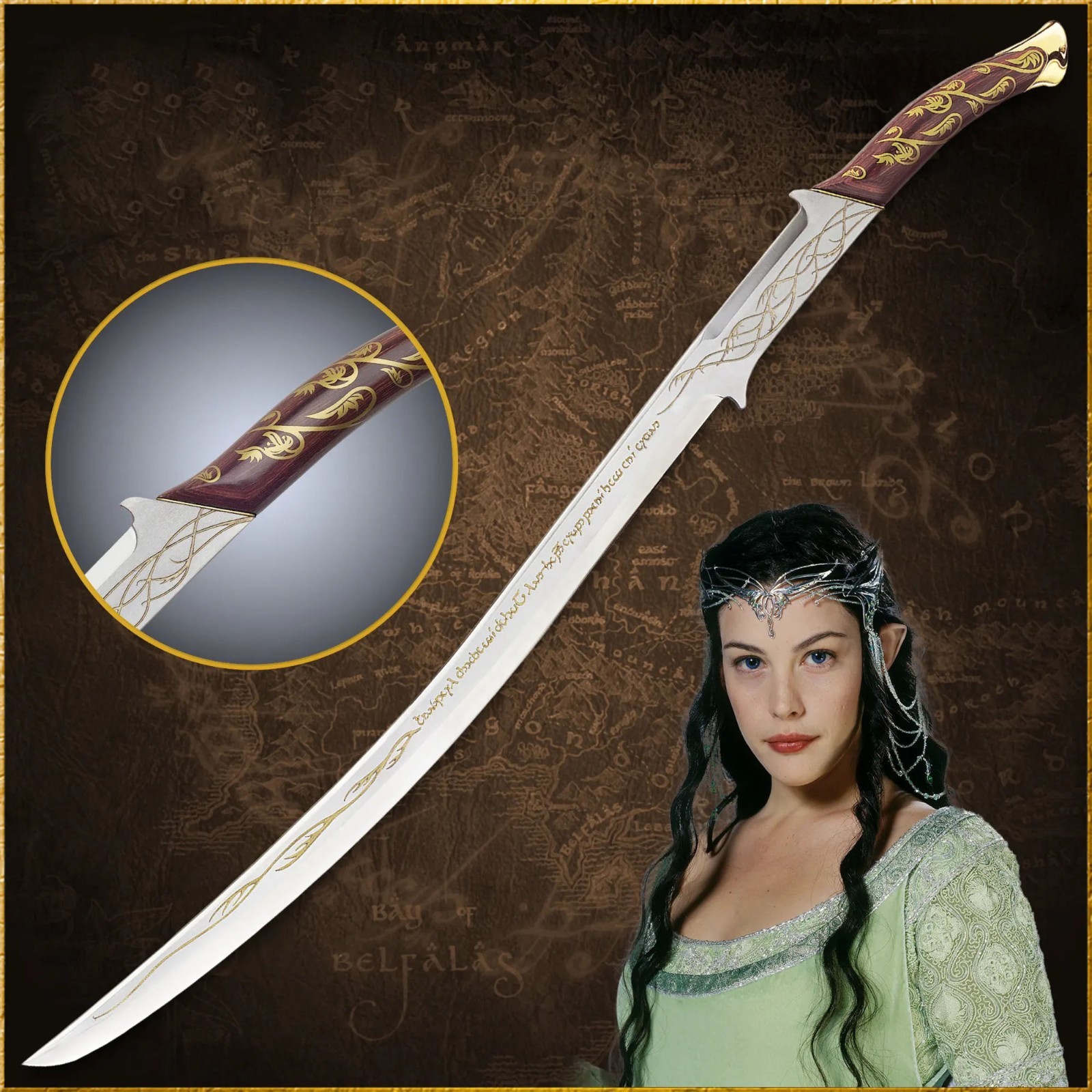 Hand Forged Hadhafang Sword of Arwen Evenstar Replica Stainless Steel 37 Inch